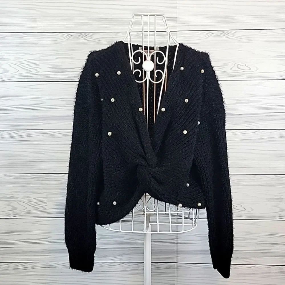 No Boundaries twist front pullover sweater Size XXXL